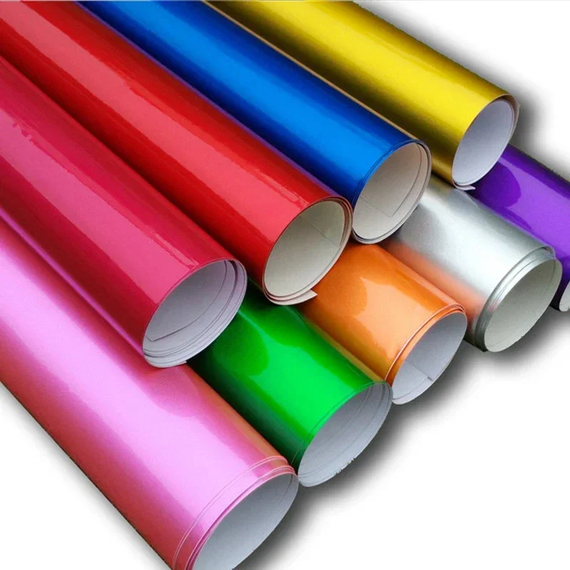 

Various Colors Glossy Candy Vinyl Wrap Ultra Gloss Metallic Car Wrapping Film Foil Car Sticker Computer Laptop Phone Cover