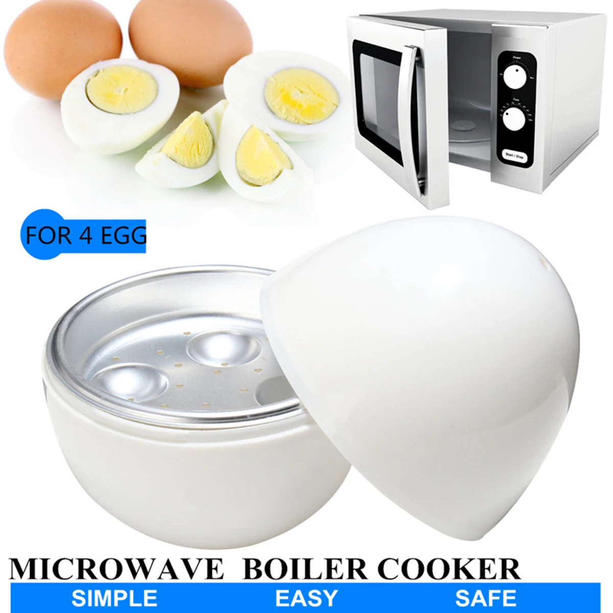 

Egg Steamer Steamed Eggs Cup Microwave Holder Poacher Round Cooker Tray Boiler Small Tools Accessories