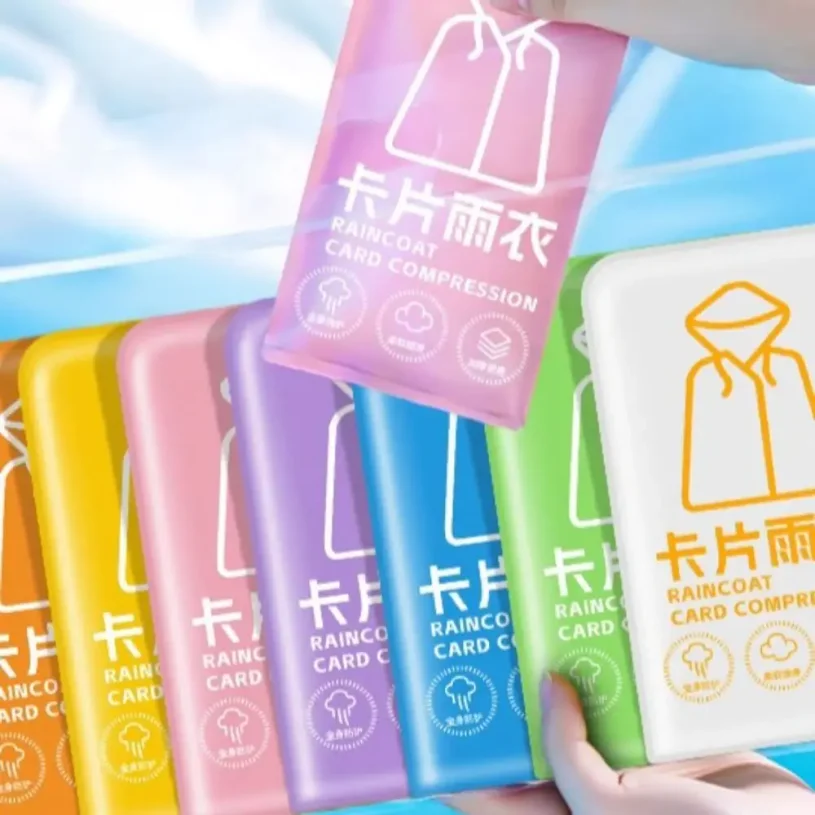 Transparent Disposable Raincoat Thickened Emergency Disposable Camping Rain Cover Unisex Waterproof Hooded Rain Coat