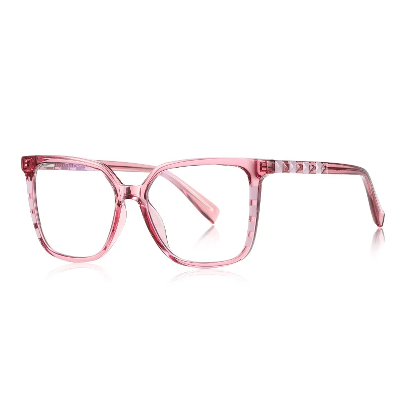 Markendesign Luxus-Brillengestelle für Damen Anti-Blaulicht Computerbrille Katzenaugen-Optikgestell Flachspiegel 56801