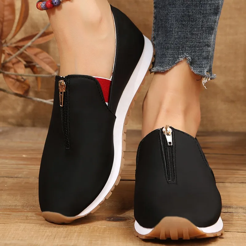 Women Platform Sneakers Sport Wedges Fashion Ankle Casual Shoes 2023 New Flats Running Female Slip on Designer Mujer Footwear