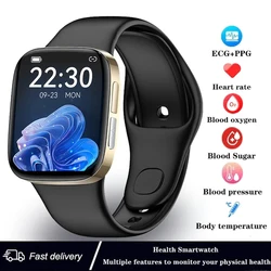 Misuratore di glicemia multilingue Smart Watch Comunicazione Bluetooth Pressione sanguigna Misurazione dell'ossigeno nel sangue Salute