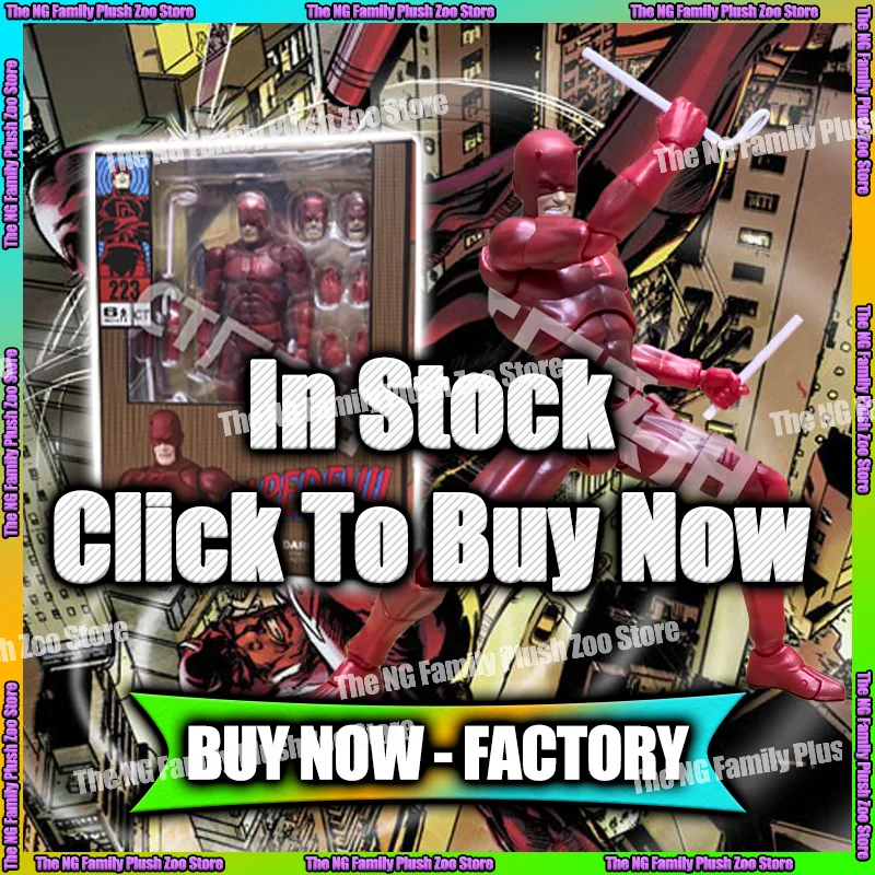 

In Stock Ct Toys Daredevil Mafex 223 Red Black Comic Version Figure SHF Anime Action Figure Figurine Statue Model Gifts Kid Toys