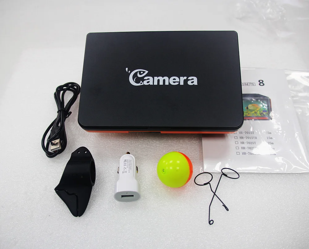 Fishing Finder 7 Inch 50m Depth Camera, Temperature Sensing Underwater Camera, Fish Detector