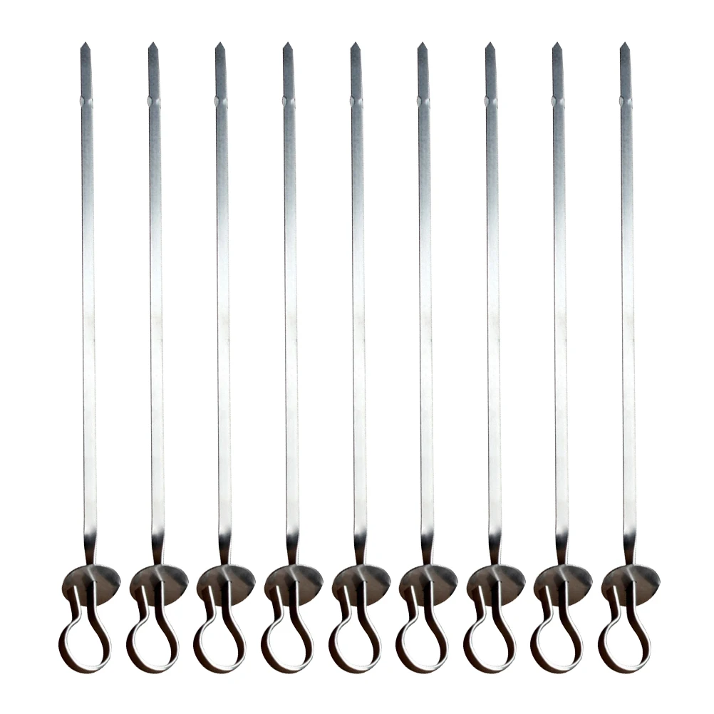

20 Pcs Grill Tools Barbecue Skewer Tag Outdoor Supplies Sign BBQ Skewers Resuable Meat Forks Needle Prongs Silver