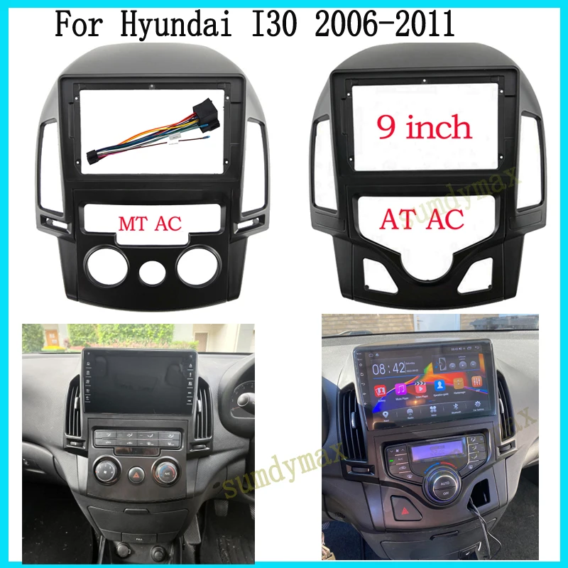 

2din 9inch Car Fascias Frame For HYUNDAI i30 2007-2011 Android Big Screen Audio Dash Fitting Panel Kit