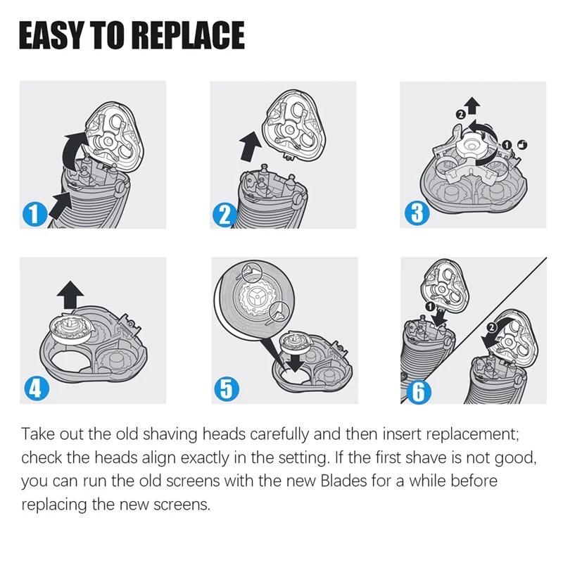 

N02R-Лезвия для бритвенной головки, металлические + ABS, запасные части для Norelco HQ9 HQ9070 HQ9080 HQ8240/8260 PT920 8140XL 8150XL 8170XL