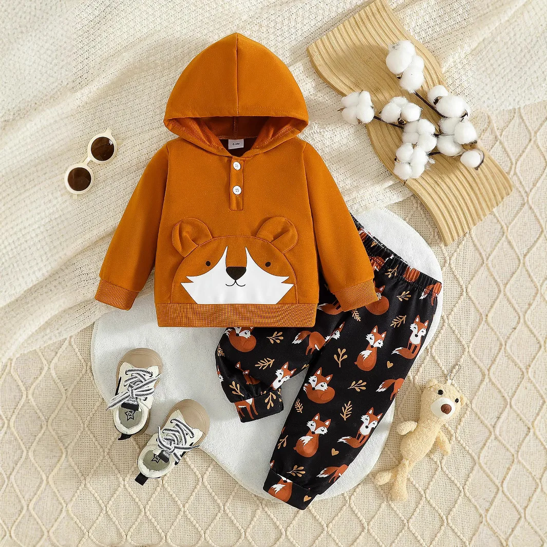 Daily Fall Winter Style 2PCS SETS kids' sets and outfits for Cute Baby Girl Clothes Girls Clothes Top and Flowy Skirt Set