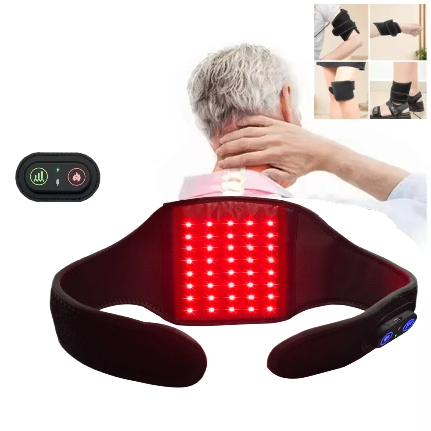 

NEW Wireless Red Light Belt for Neck,Wrist,Chin,Waist Massager Relief Fatigue LED Light Cosmetology Wearable Wrap Muscle Devices