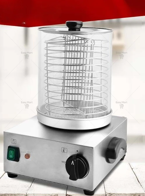 Electric Hot Dog Warmer Machine, 100 Hot Dogs & 48 Buns Capacity, Stainless Steel Table Top Steamer with Adjustable Temp