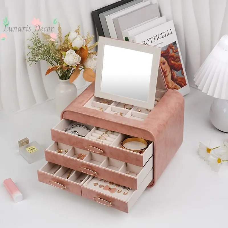 Beiduofeng's new high-end jewelry first multi-layer ring, necklace, bracelet, stud earrings, jewelry storage box, birthday gift