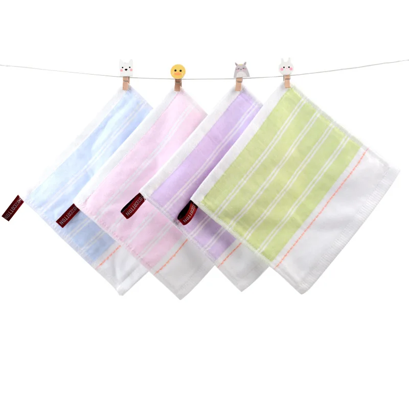 100% Cotton Gauze Face Towel for Kindergarten – Soft, Highly Absorbent, Hangable Hand Towel for Children (20×20 Cm)