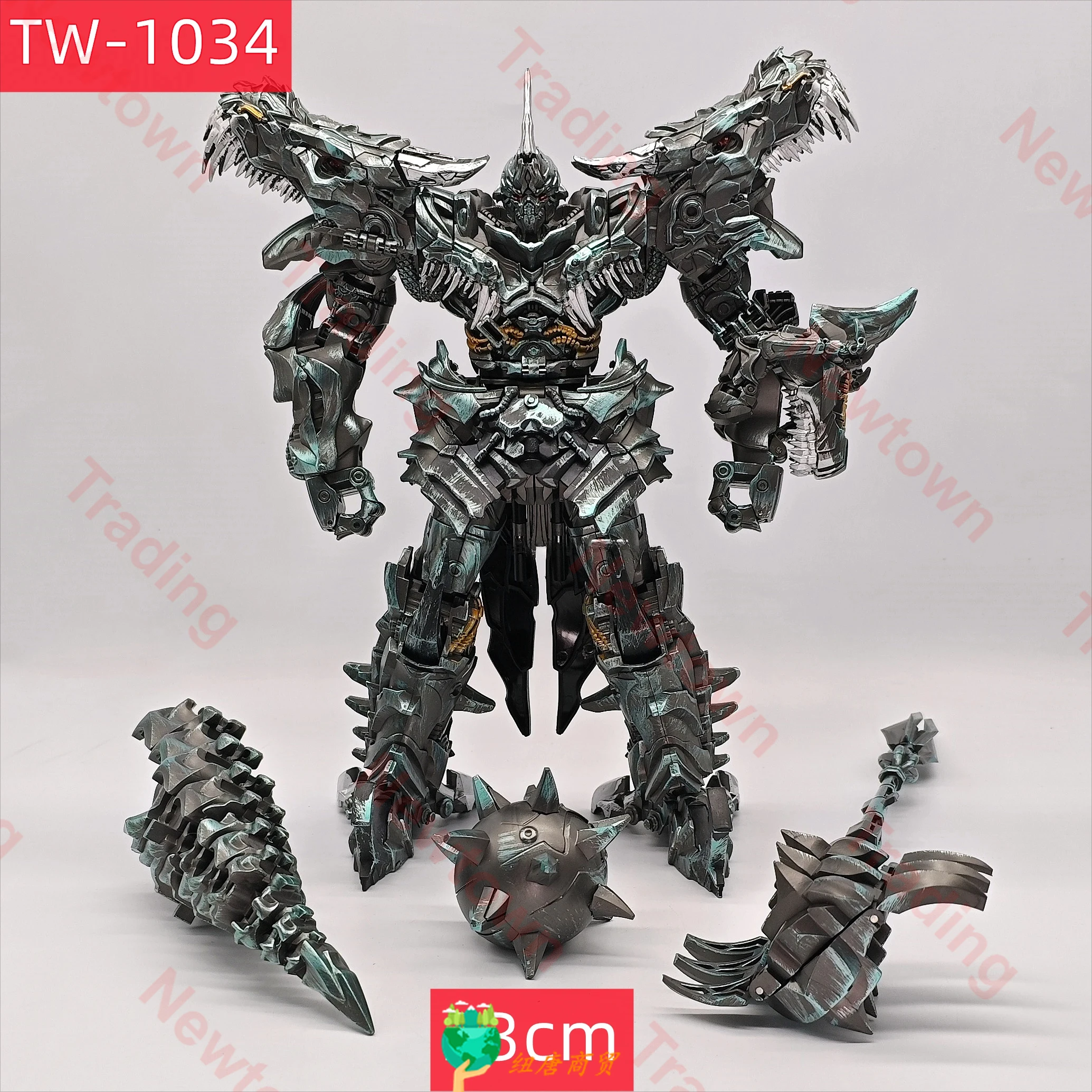 

[IN STOCK] BAIWEI Transformation TW-1034 TW1034 Original Size 23CM KO SS Grimlock Movie Robot Action Figure