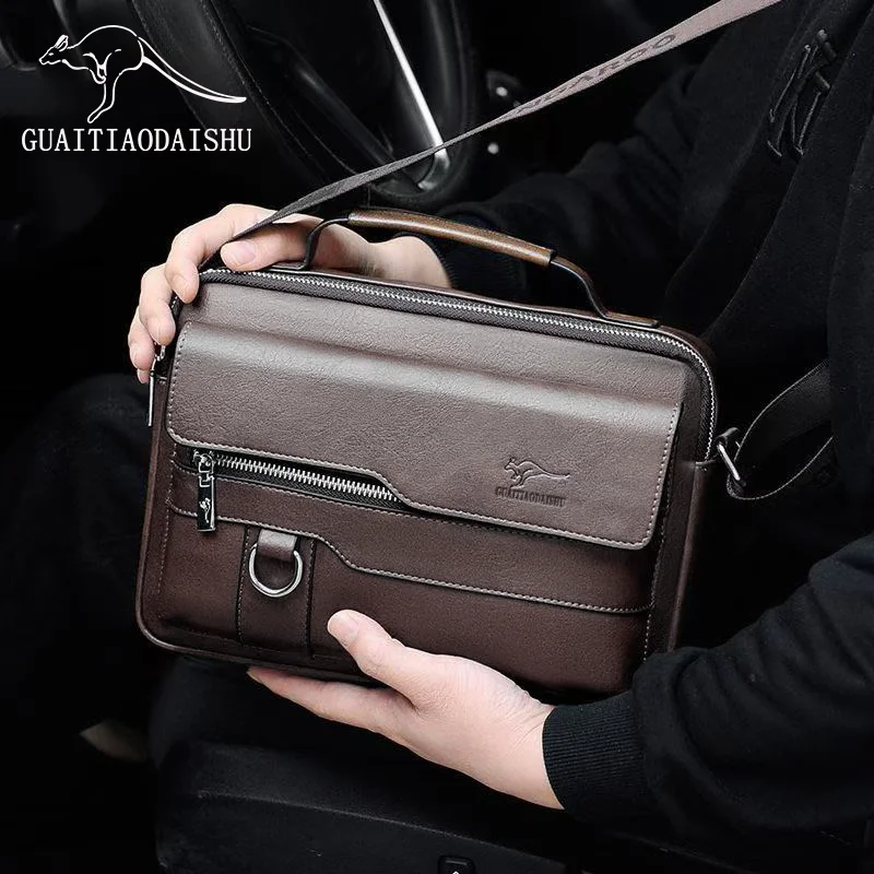 

Neutral Style Shoulder Bag for Men and Women, Suitable for Business Trips and Photography, Made of Pu Material