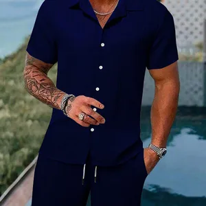 Frühlings- und Sommer Neue Sportler lässige, einfarbige Farbe kurz -mit kurzen Shorts Shorts Cardigan Sportanzug 6 Hauptverkaufsfarben -Trainings -Tatsache - №5