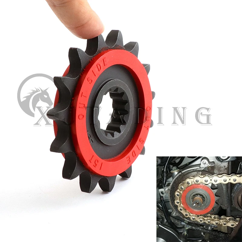 Hohe qualität Kleinen Kettenrad 15 Zähne Ritzel Für Benelli TRK 502 502C BJ300 TNT300 BN302 BJ500 BJ600 TNT600 Motorrad Teile