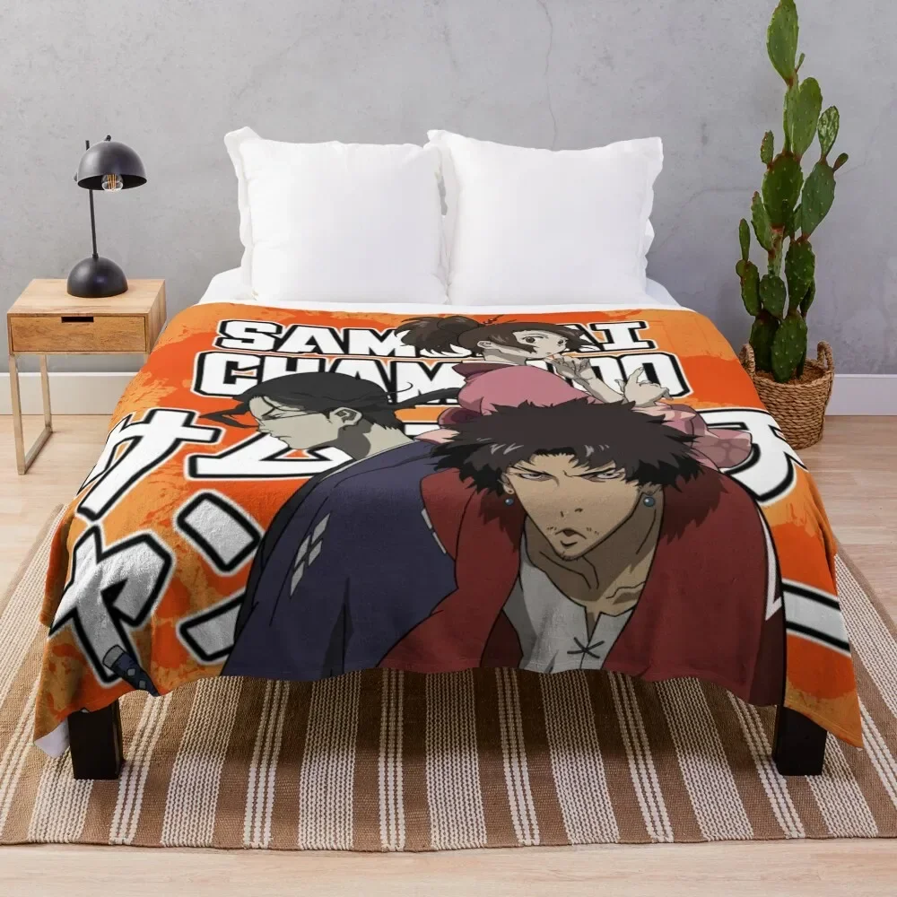 

Samurai Champloo Crew Throw Blanket Plaid on the sofa bed plaid Blankets