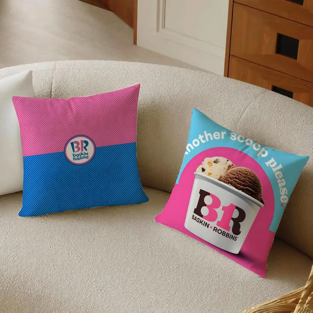 Sweet Creamy Delicious Baskin Robbins Cushion Cover Sofa Home Decor Living Room Accessory Holiday House Cushion Shell