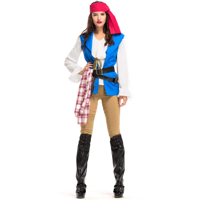 loween Couple Pirate Women's Costume Cosplay Par orm Stage Role-plang Pirate Set Clothes Ladies' Ethnic Wear