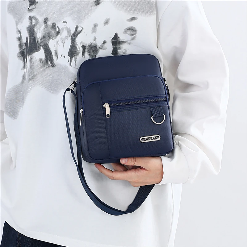 

Casual Men's Shoulder Bag - Waterproof Canvas Messenger Bag - Lightweight Travel & Business Waist Pack with Secure Storage