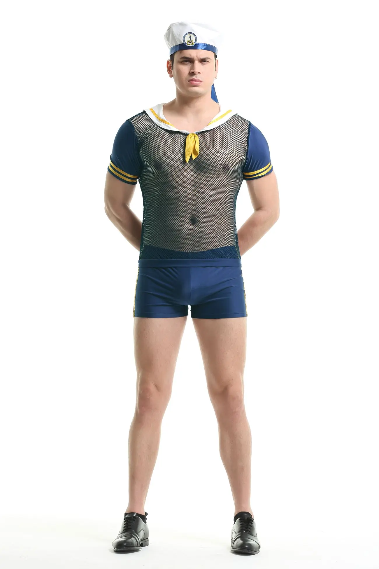 

Halloween Purim Male Navy Cosplay Costume Nightclub Carnival Party Sexy Men Sailor Fancy Dress