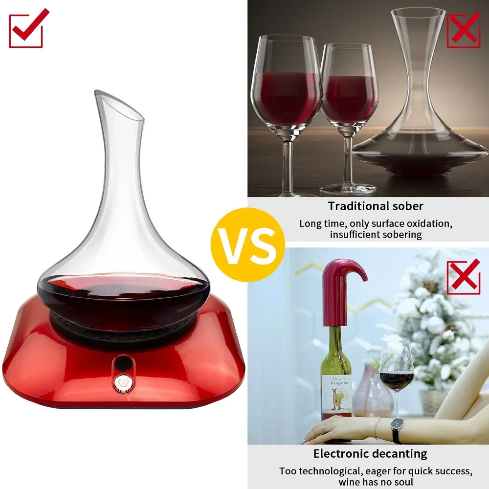 Rechargeable Electric Wine Aerator Electric decanter Intelligent wine decanter with LED light