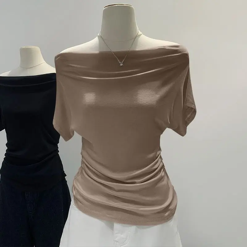 Summer Women's Slim Fit Multi Style Casual Fashion Short Sleeved T-shirt Basic… - Image 3