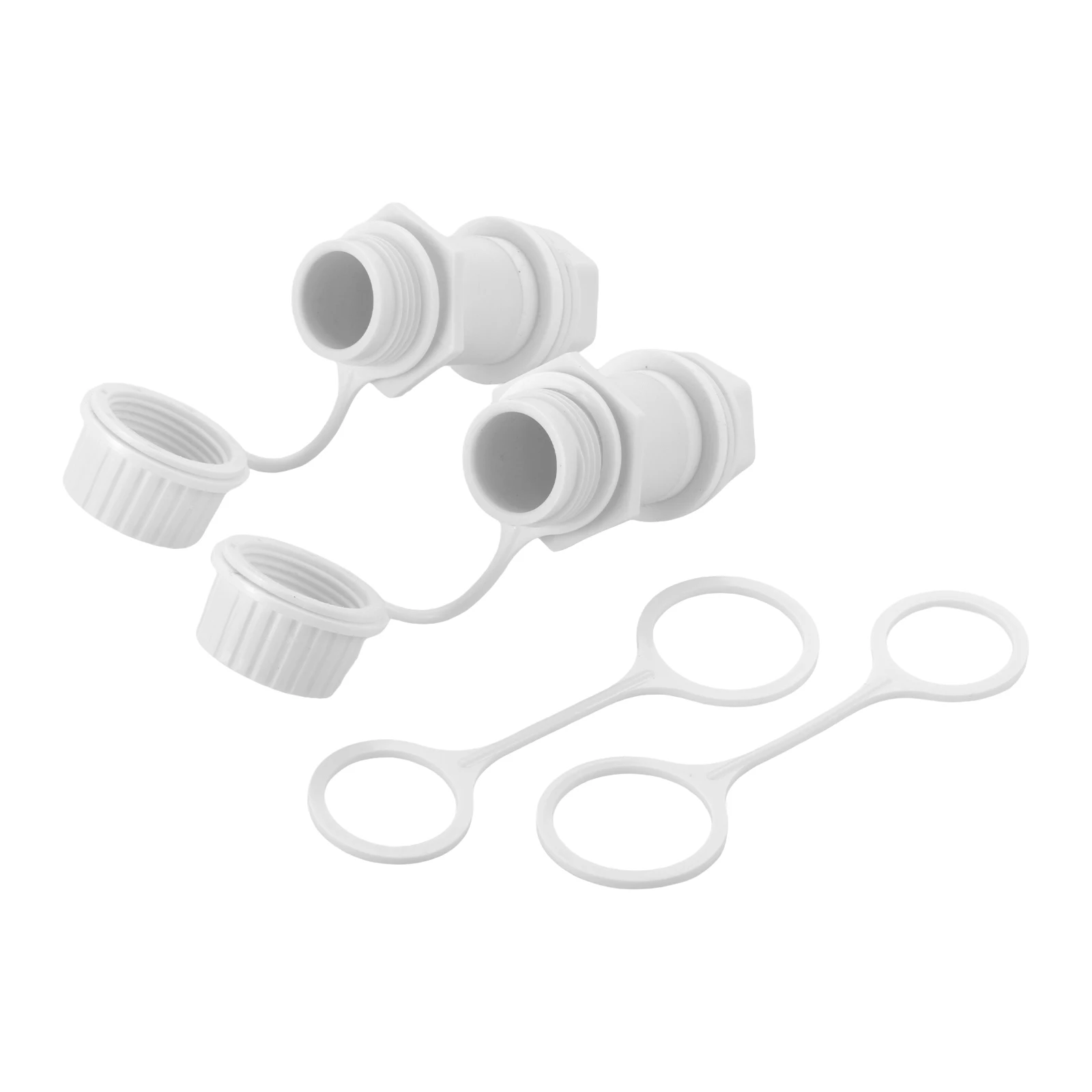 2Pcs Tethered Drain Plug with Caps Replacement Kit for Igloo Cooler Ice Chest 50-165 Qt Cooler Accessories