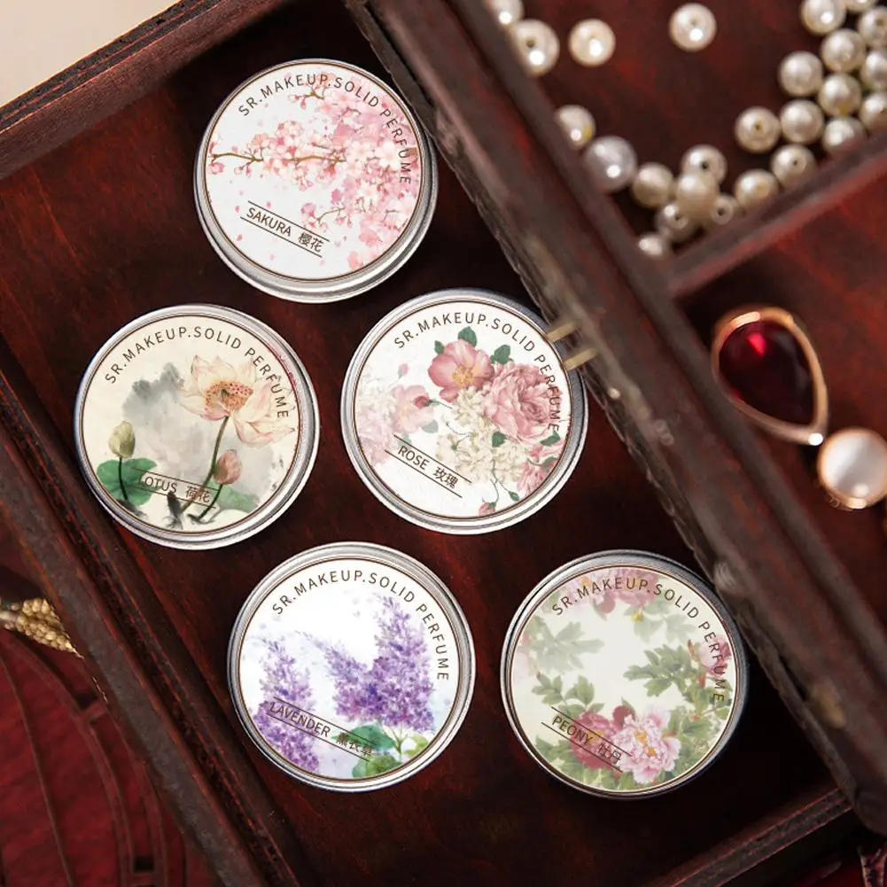 Elegant Solid Perfume Balm - Portable Retro Scent With Rose Lotus Lavender Fragrance Long-Lasting Antiperspirant For Body