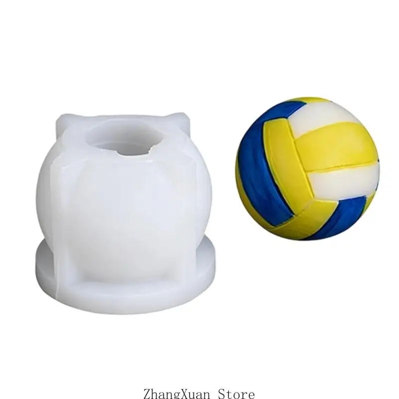 DIY-Silikon-Kerzenform-Set mit Fußball-Basketball-Volleyball-Designs 3XUF – Detail 5