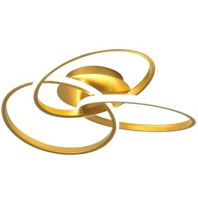 Household LED Chandelier Three Colors Lamp Modern Style Ceiling Lamp Bedroom Light Surface Installation 220v Dining Room Lamp