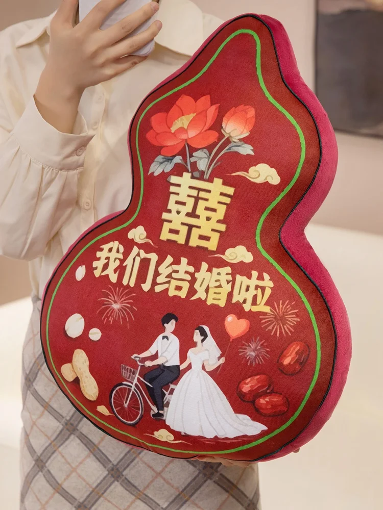 Office Decor Gourd Pillow  Fun Creative Gift for Home  Festive Seasons Soft Cute Design Machine Washable High Quality