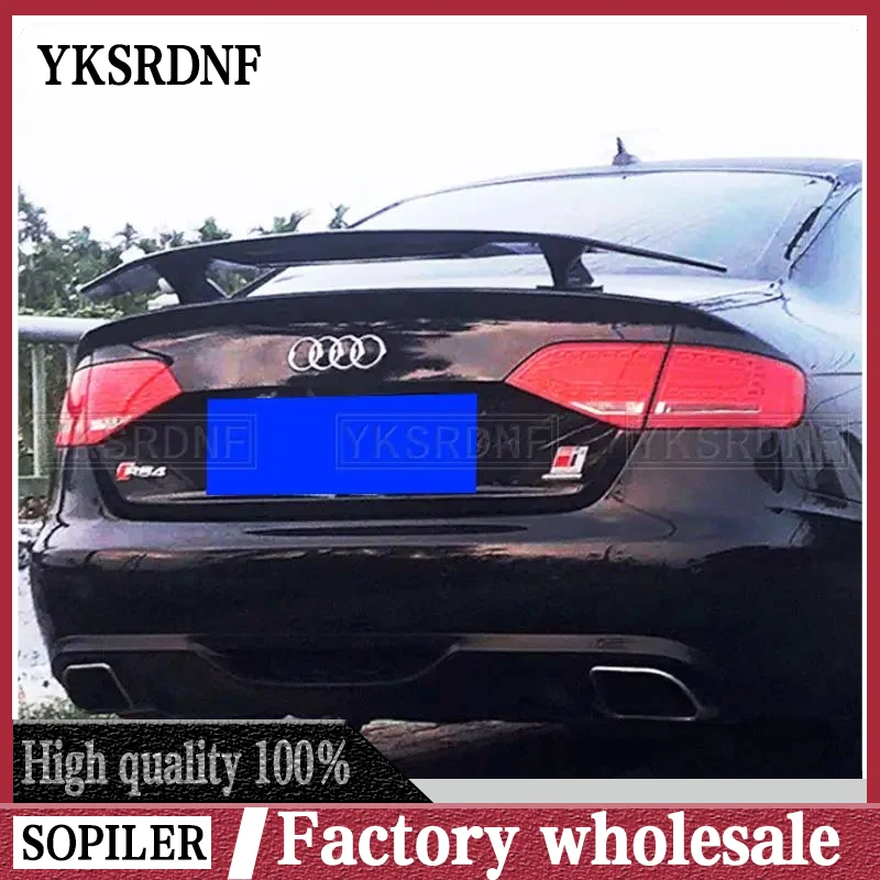 

Для Audi A4 S4 B8 B8.5 B9 2009-2015 автомобильное украшение Высокое качество ABS пластик Краска цветной задний спойлер багажника