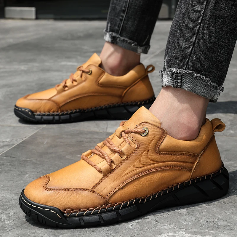 

High Quality Sizes 48 Men's Casual Shoes Fashion Thick-soled Business Shoes Sneakers Outdoor Hiking Loafers Shoes Men's Loafers