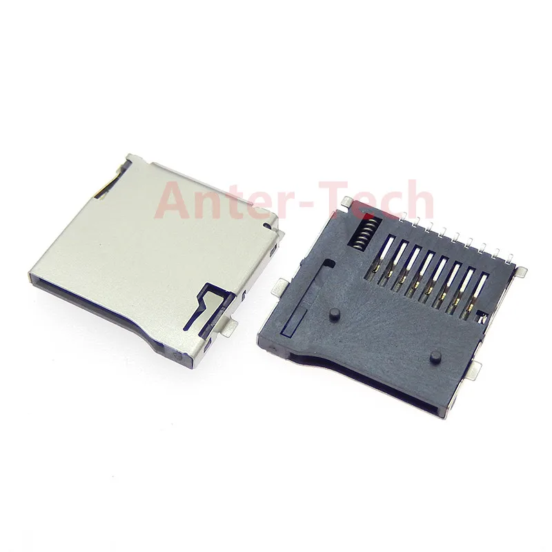 10pcs 9pin Micro SD card slot connectors T-Flash Common style size 14*15mm TF card deck Self acting card slot pop-up