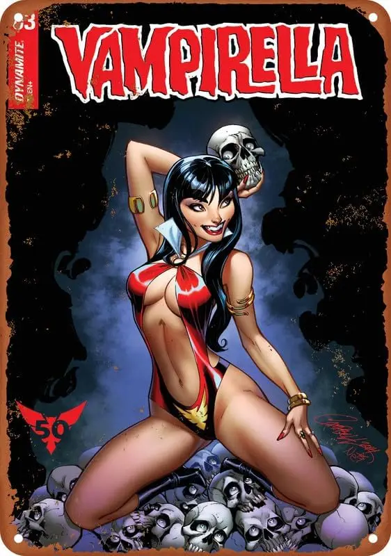 Vampirella Issue No3 Cover Poster Art Metal Tin Sign Aluminium Sign 8X12 Inch Wall Decor Gifts For Home,Street,Bars,Restaur sign