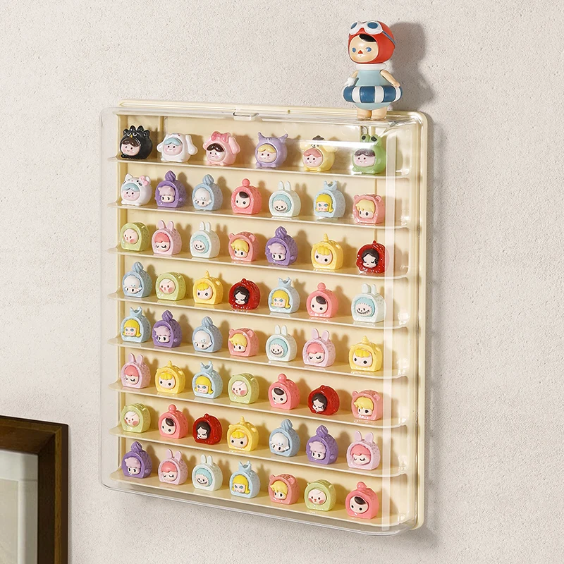 Wall Mount Showcase Clear Acrylic Blind Box Mini Figures Toys Display Case Figures Display Stand Dust Proof Doll Storage Box