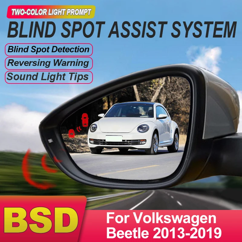 Car Blind Spot Detection System BSD BSA BSM Car 24GHZ Microwave Sensor Rear Mirror Monitoring For Volkswagen Beetle 2013 to 2019