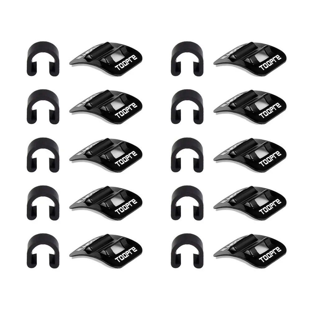 

10 Sets Mountain Bike Bicycle Brake Cable Guide Seat Frame Aluminum Alloy Cable Clip Tubing Fixing Clamp Cycling Accessories