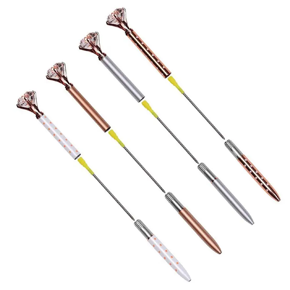 Büyük elmas kristal kalem tükenmez kalem öğrenci kırtasiye ofis iş hediyeler 1.0mm Metal uç taklidi kalem Dropship
