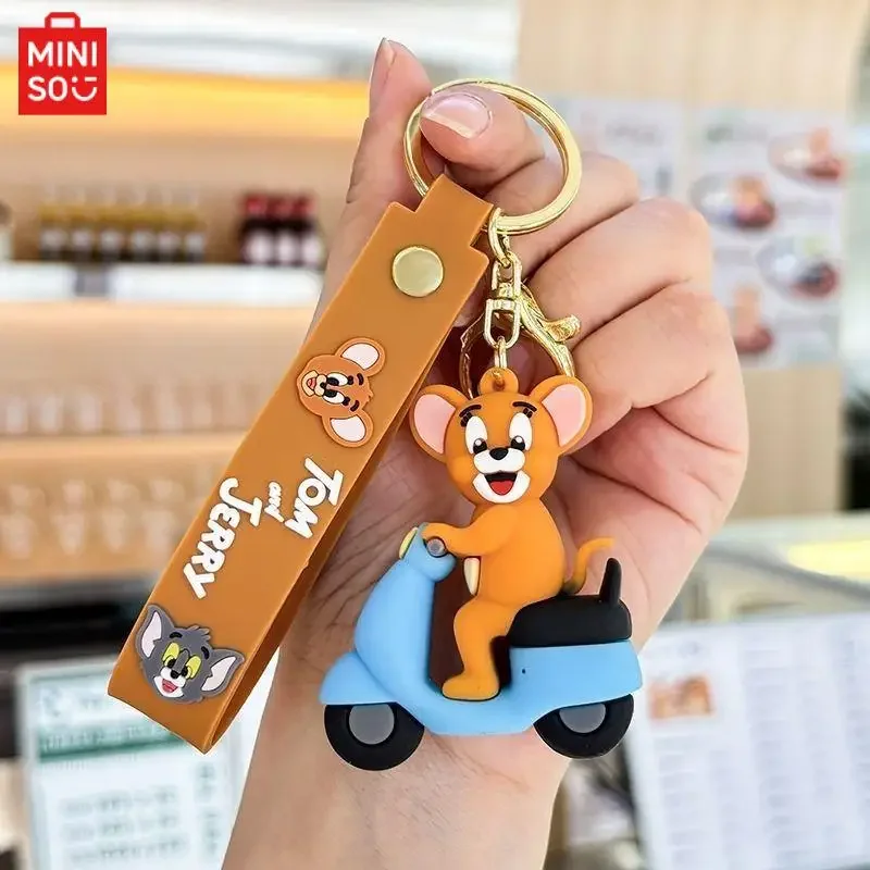 Miniso Kawaii Brelok Tom i Jerry Anime Cartoon Cute Tom Couple Pendant Cat and Mouse Backpack Decoration Christmas Gift Toys