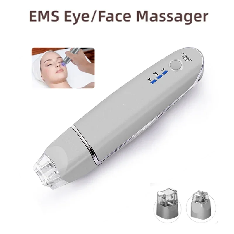 2 in 1 EMS Eye Face Vibration Massager Portable Electric Dark Circle Removal Anti-Aging Eye Wrinkle Beauty Care Tool