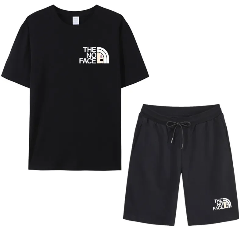 

Комплект мужских шорт, комплект из двух предметов, роскошная дизайнерская одежда, модная подвязка, тренажерный зал, 2025л.