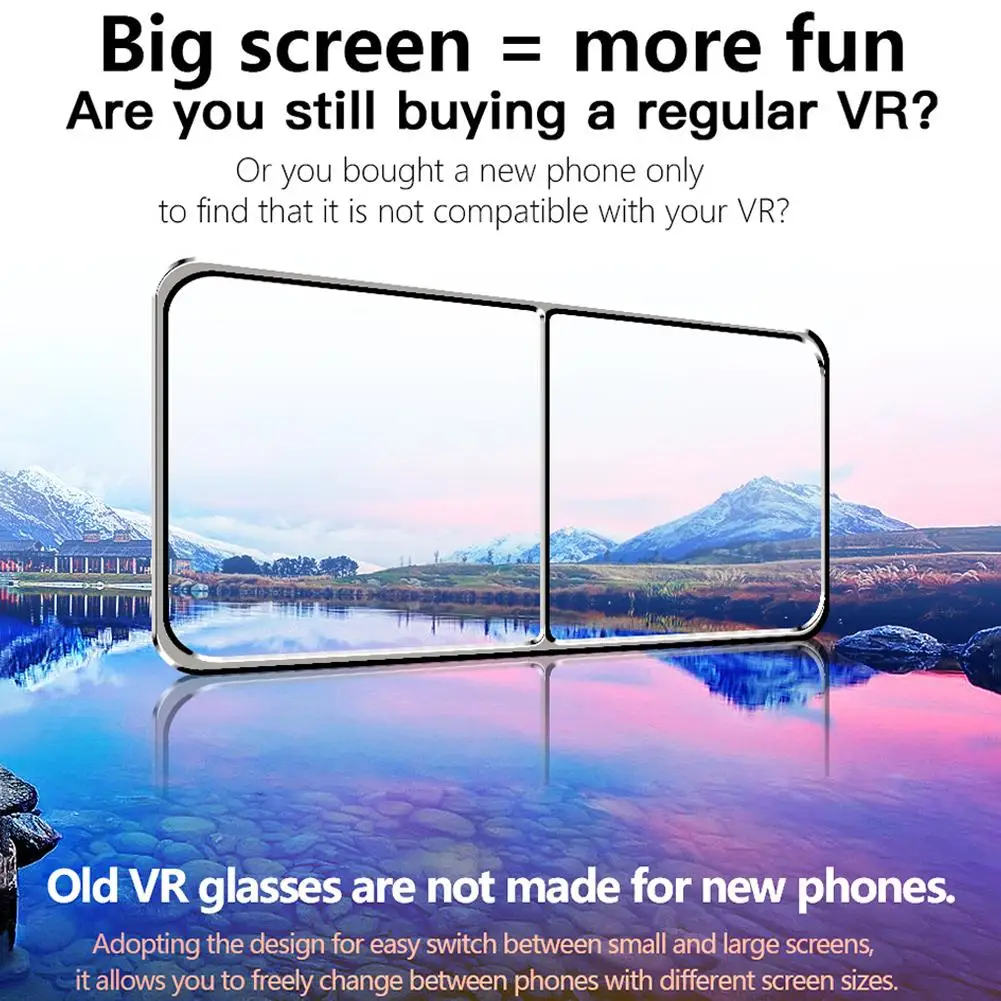 الواقع الافتراضي ثلاثية الأبعاد VR نظارات سماعة خوذة ذكية الهواتف الذكية عدسات الهاتف المحمول مع سماعة Viar مناظير نظارات جهاز