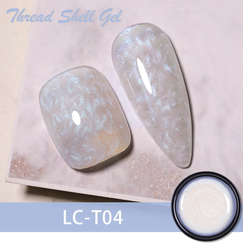 LIToxic-Verhéritage à Ongles Gel Effet Perle, Fil 3D, Bleu Aurora Shell Glitter, Semi Permanent Soak Off UV LED Nail Art Gel Varjuvenance