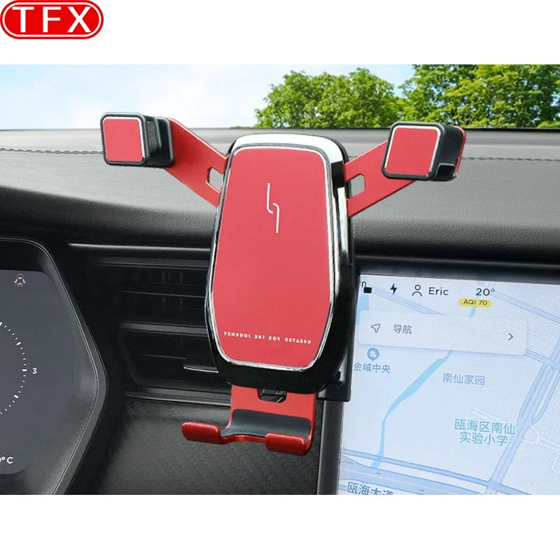 

For Tesla Model S Model X 2014-2021 Car Styling Mobile Phone Holder Air Vent Mount Gravity Bracket Stand Modified Accessories