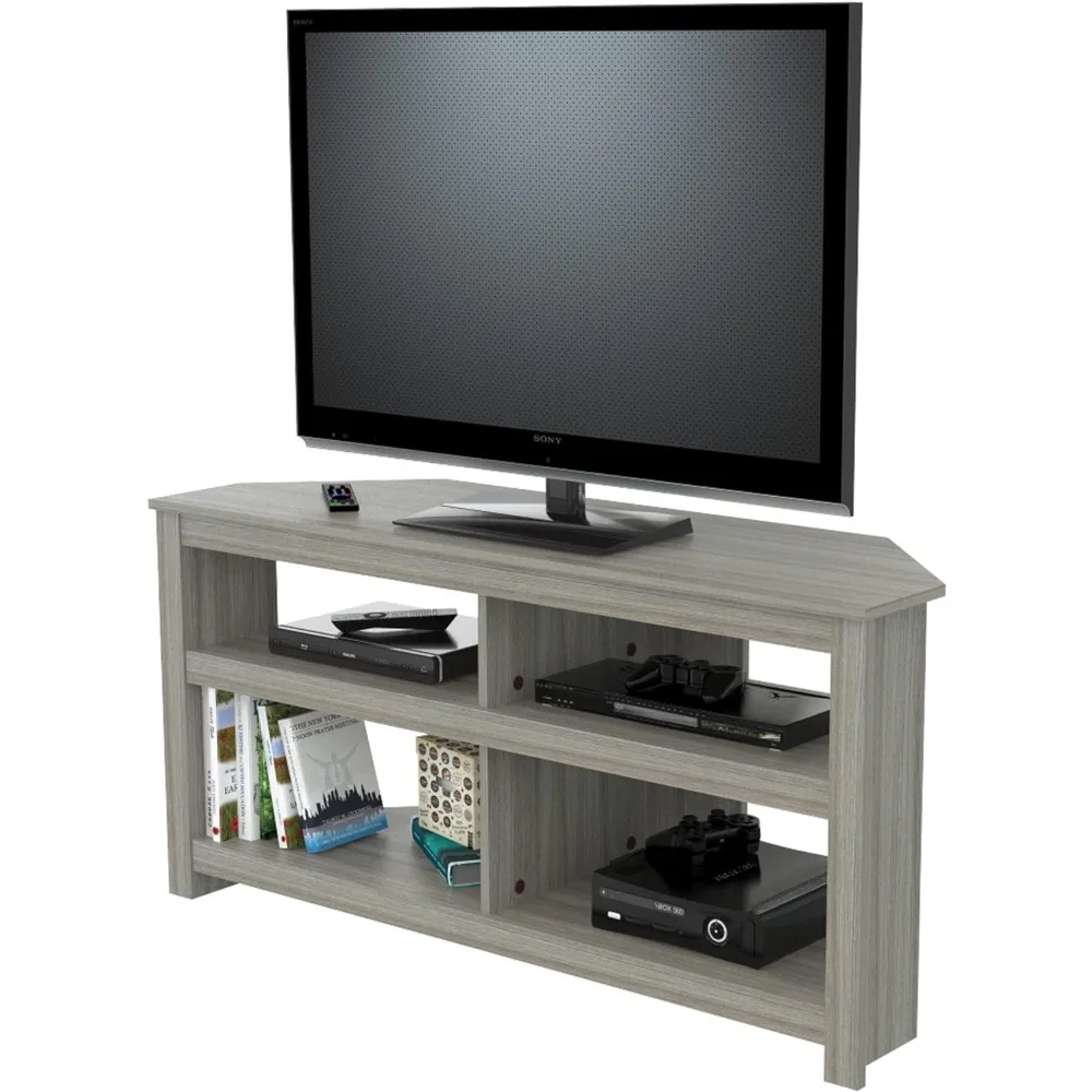 

Corner TV Stand, Smoke Oak