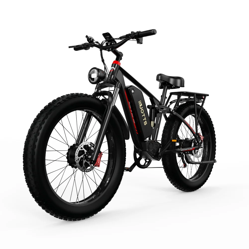 

DUOTTS EU Stock 48v Off-Road Adventure Electric Mountain Bike 26inch Fat Tire Ebike Dual Motor Front Fork Suspension Rear Shock