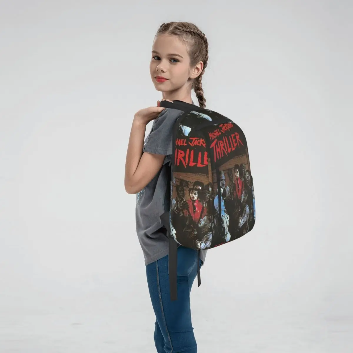 Pop Music Michael J-Jackson (17) Backpack Large Capacity Boys Girls BookBag School Bag Shoulder Bags for Men Women