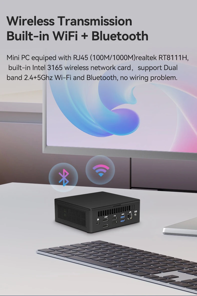 BEBEPC Mini PC Intel Core i7-1260P les touristes DDR4 32 Go de RAM M.2 SSD 1 To Windows 11/10 Linux DP Type-C 4K Desktop Comouter WiFi
